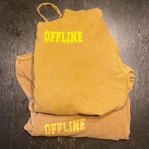 Offline by Aerie Throwback Fleece Hoodie and Jogger Set - M NWT
